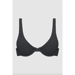 Acacia Swim GENEVA Smocked Bikini Top - Licorice -  Underwire - XL - NWT